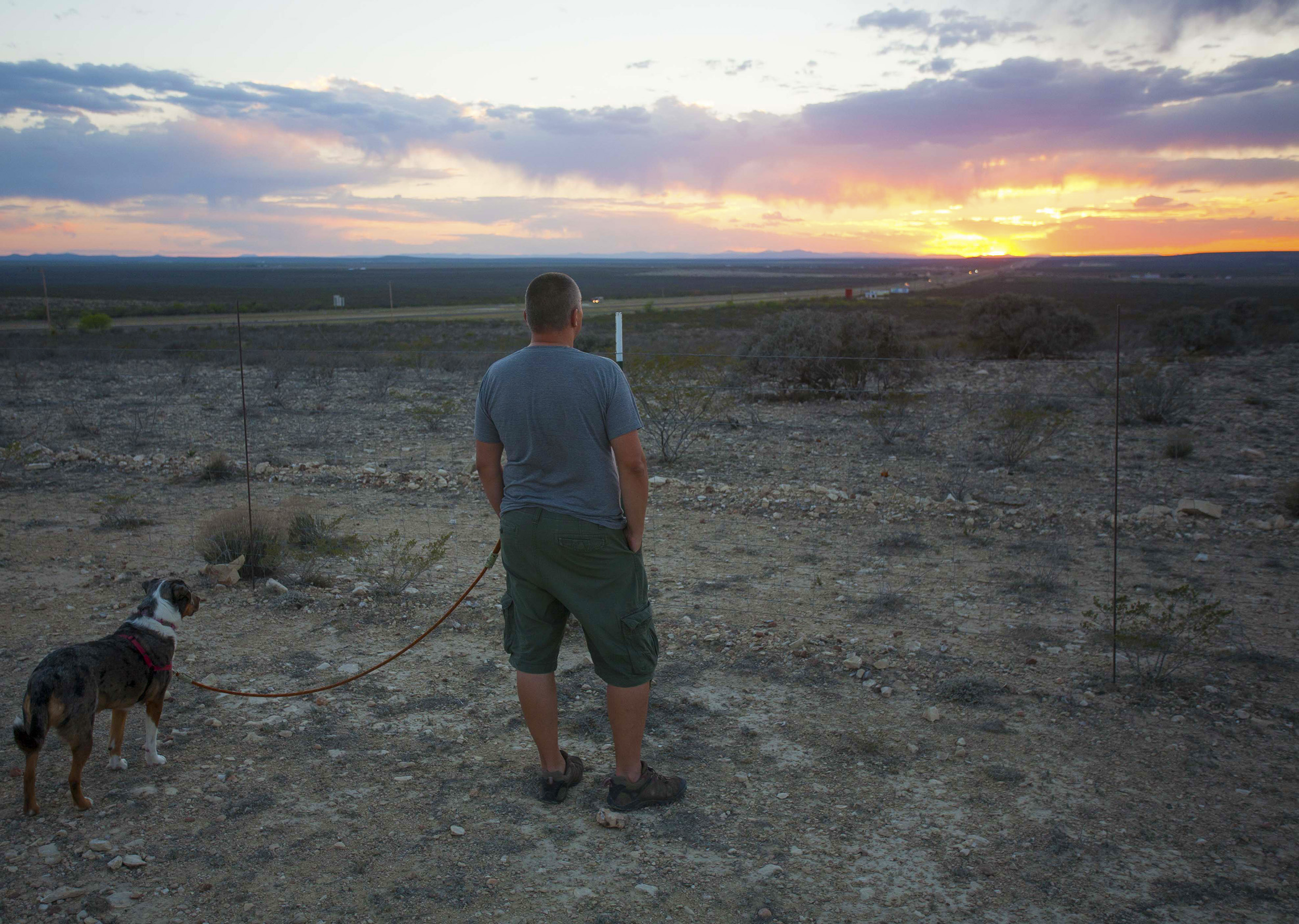 Lily watches the sun set