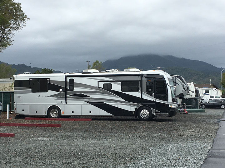 Our motorhome parked near San Francisco