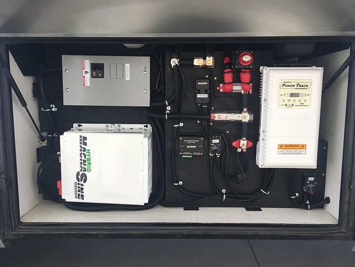 Battery and inverter/charger bay