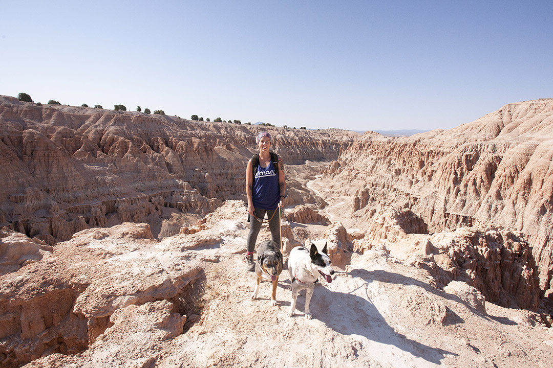 Ane and dogs at Miller Point