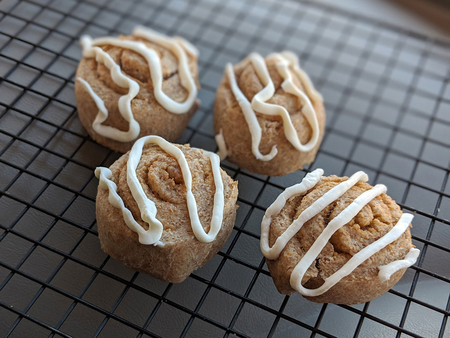 Rolls, drizzled