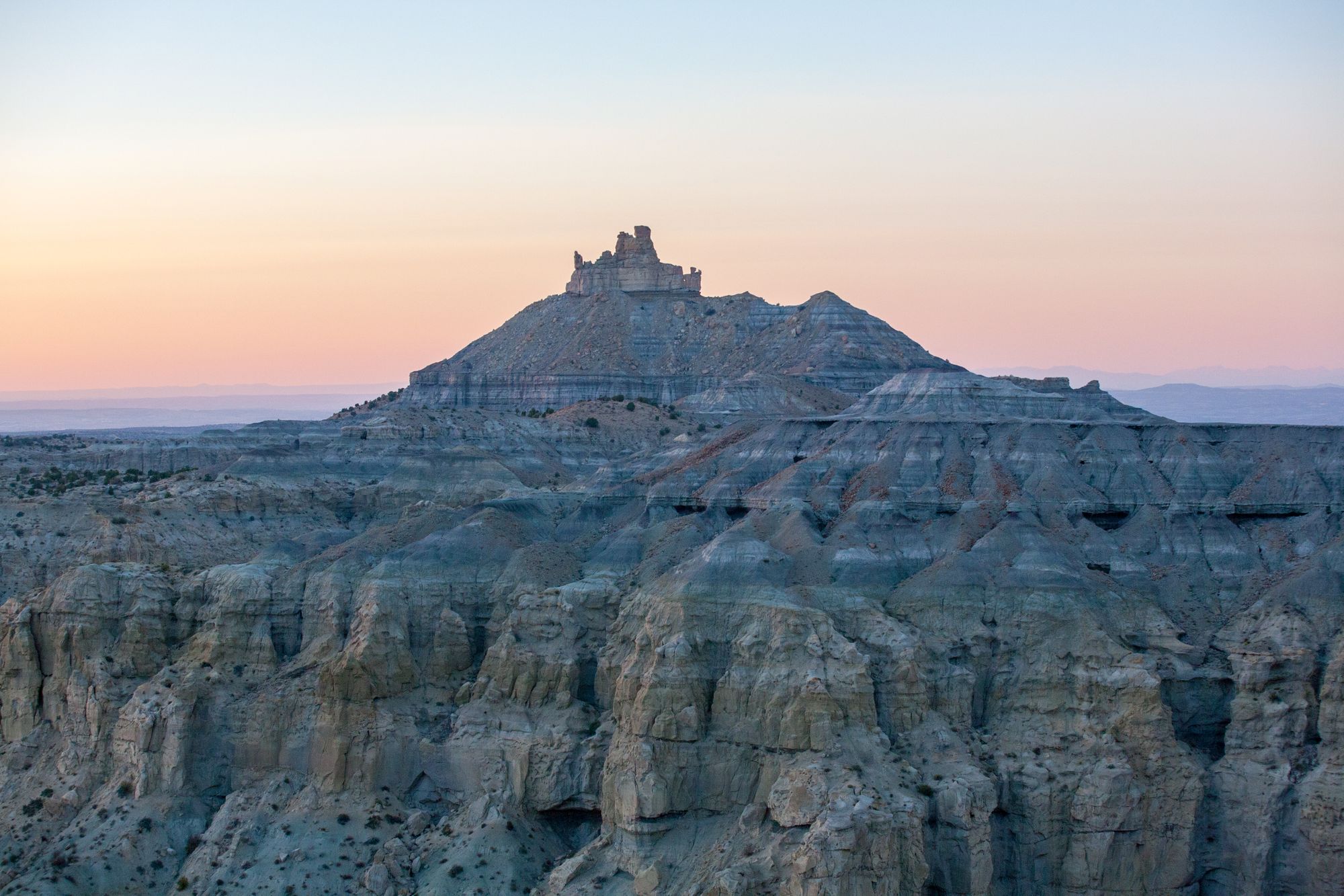 Eroded badlands, Angel Peak Nat. Recreation Area, New Mexico Stock